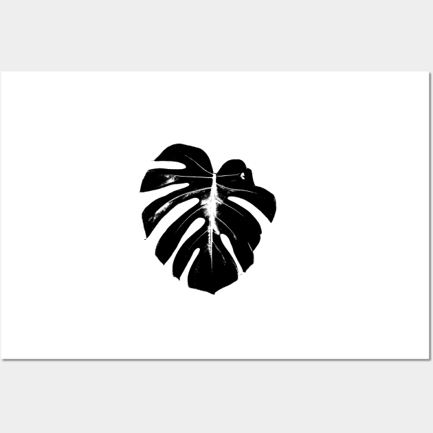 monstera leaf on white background closeup Wall Art by brians101